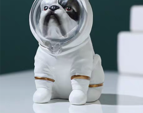 包邮创意宇航太空狗 树脂工艺 客厅书桌面摆...