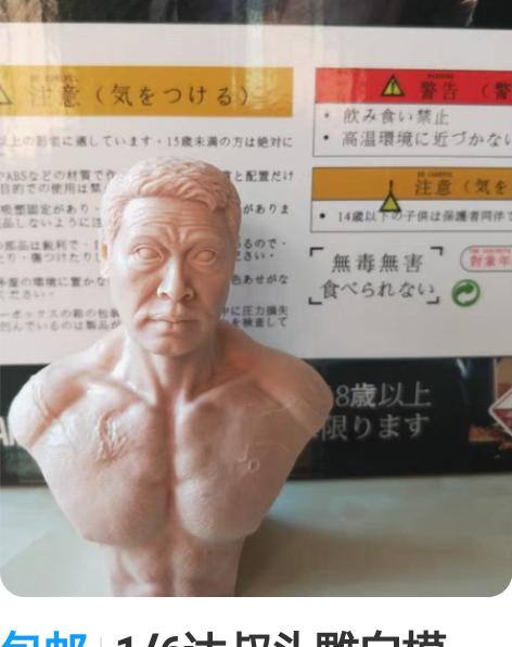 包邮1/6达叔头雕白模。影视剧人物永远的达...