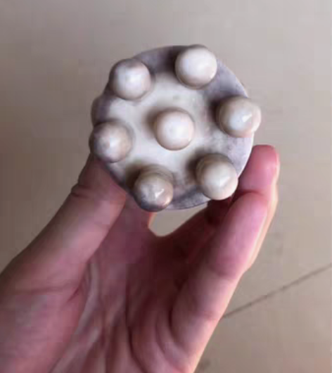 包邮鹿角紫血圈纹大珠莲蓬身体刷鲲刮痧按摩莲...