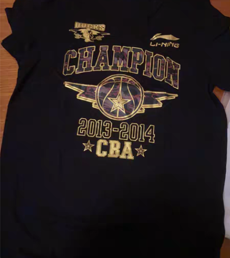 包邮李宁正品T恤 首钢男篮2013-201...