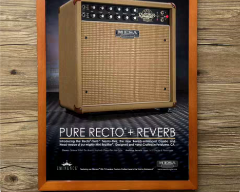 Mesa Boogie吉他高端实木画框海报...