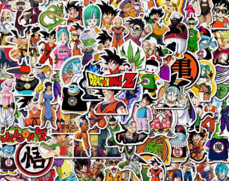 包邮100张七龙珠动漫行李箱笔记本电脑滑板...