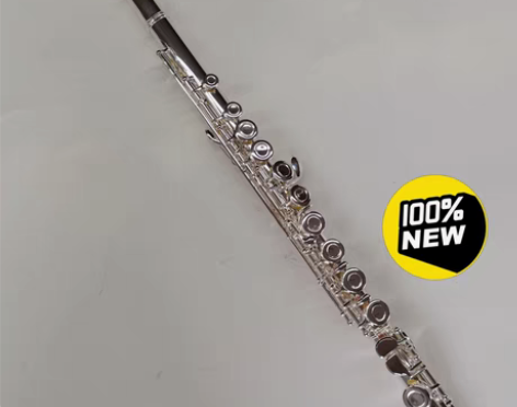 包邮白铜管体，镀银长笛。 镀银16孔E键分...