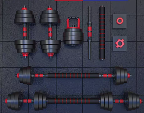 转卖品健哑铃男士健身器材家用杠铃亚铃一对可...