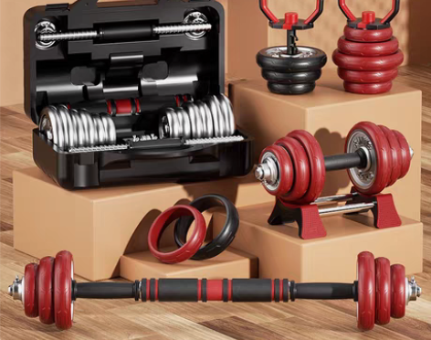 转卖朗威哑铃 男士健身 电镀20公斤杠铃3...