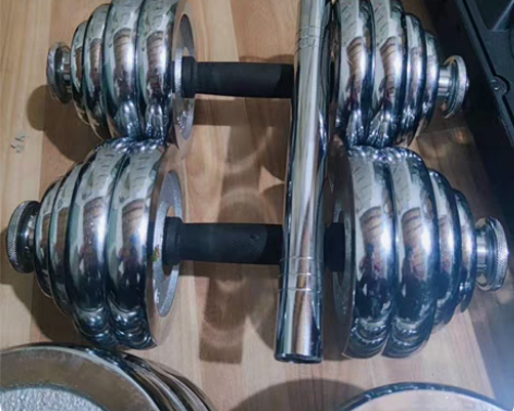 80斤电镀哑铃套装健身哑铃杠铃组合亚哑铃新...