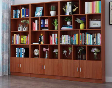 包邮书柜简约落地置物架卧室储物柜子收纳书橱...