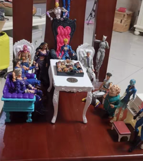 jojo可动配件椅子乔鲁诺世界吉良吉影亲吻...