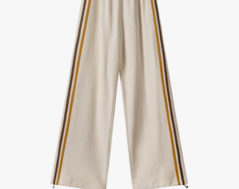 转卖你好卡农 撞色双杠条束脚卫裤女新款宽松...