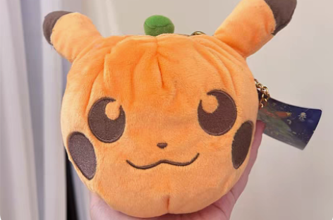 出正版宝可梦皮卡丘南瓜收纳包 万圣节 还有...