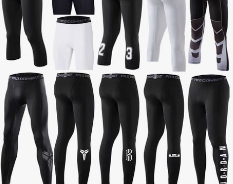 转卖紧身长裤七分五分男健身服高弹速干跑步运...