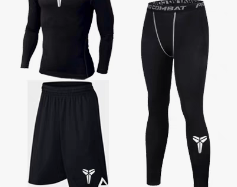 转卖高弹力运动装备速干打底长袖套装春季紧身...