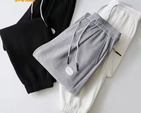 包邮简约时尚百搭新款男日系青春潮流九分裤休...