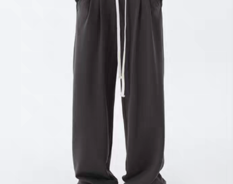 转卖【礼遇价】美式高街黑色宽松休闲裤子女i...