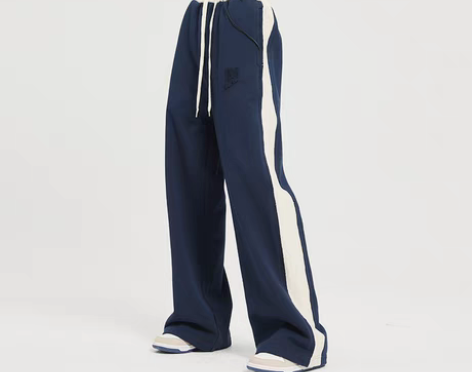 转卖HUFFNPUFF美式复古秋冬拼色侧边...