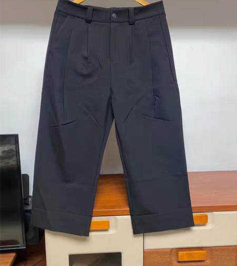 包邮速写全新秋冬新款九分裤阔腿裤，面料厚实...