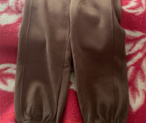 转卖出 笑脸卫裤春秋款女小个子灰色运动裤2...