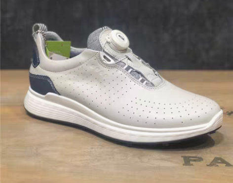 转卖丹麦撤柜男鞋新款高尔夫球鞋牦牛皮男士固...