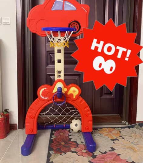 儿童篮球足球架，二合一，可升降，适合1-2...