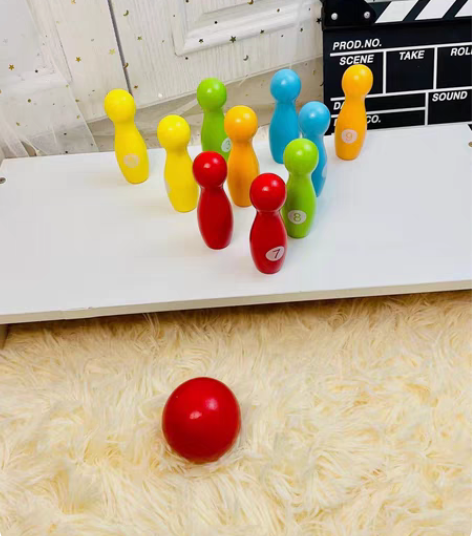 包邮木质益智保龄球,可以在室内就能上“体育...