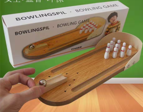 包邮迷你桌面保龄球游戏玩具木质亲子儿童玩具...