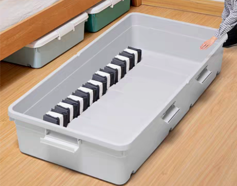 转卖床底收纳箱带轮床底下收纳盒被子衣服整理...