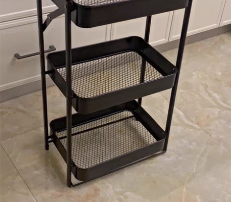 包邮加厚款折叠多层置物架浴室厨房酱料架书架...