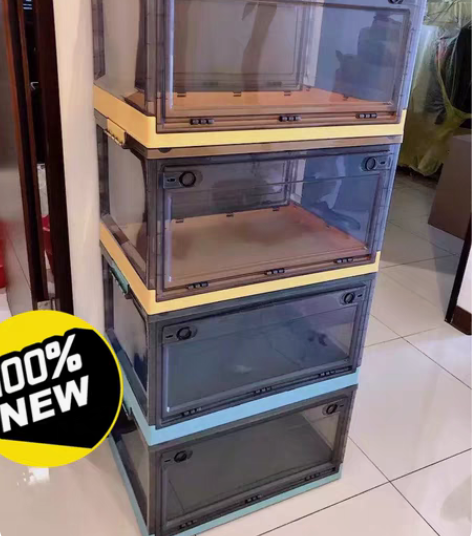 包邮【全新清货】加厚折叠收纳箱双开门大号衣...