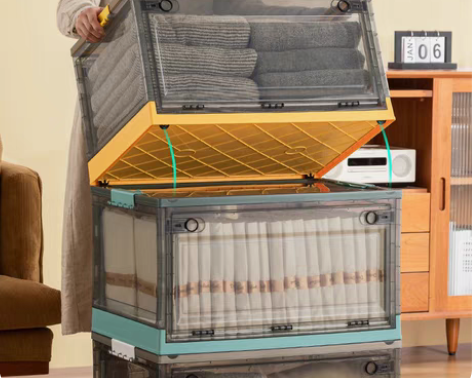 包邮清仓折叠收纳箱加厚收纳双开门收纳箱仓翻...