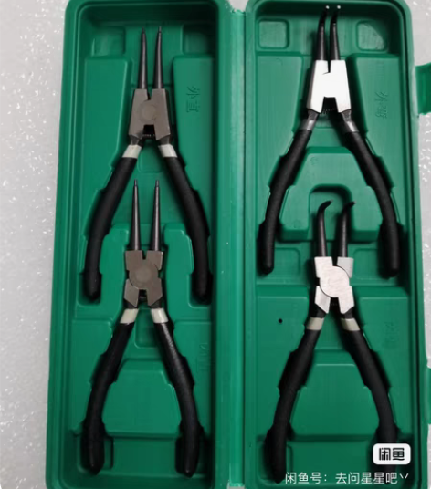 包邮7寸卡簧钳四件套，附带吹塑盒，高碳钢材...