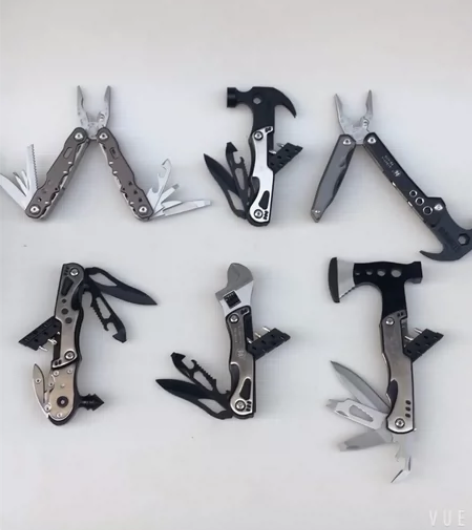 包邮日本福冈多功能折叠钳子安全锤活扳手羊角...