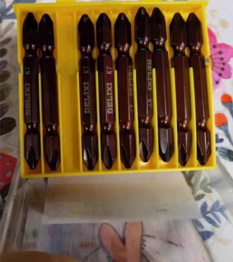 包邮德力西螺丝刀电动批头高硬度十字强磁双截...