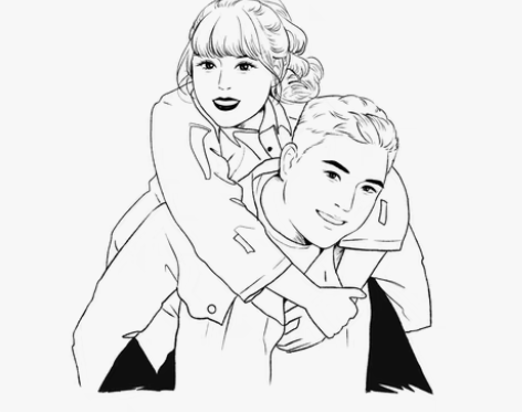 原创手绘画像定制接稿设计头像钢笔线稿风卡通...