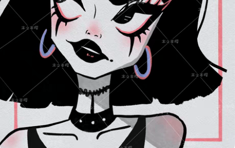 叮咚！与众不同的欧美风拽酷甜辣定制手绘头像...