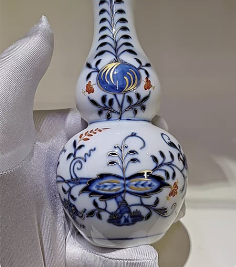 包邮德国梅森meissen梅森手绘赤金洋葱...