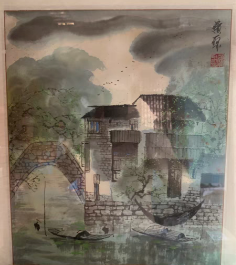 赵宝聚的江南山水。 去年同样大的拍卖记录两...