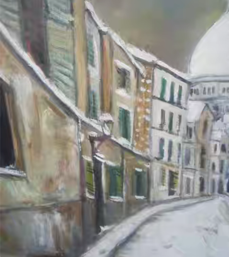油画手绘临摹作品，尺寸：50cm×70cm...