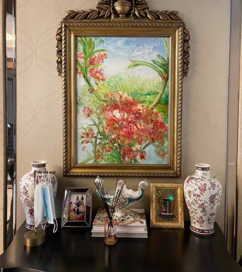 Vintage中古油画，画框都是艺术品的一...