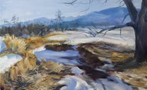 包邮纯手绘油画，春天风景50-60cm.仅...