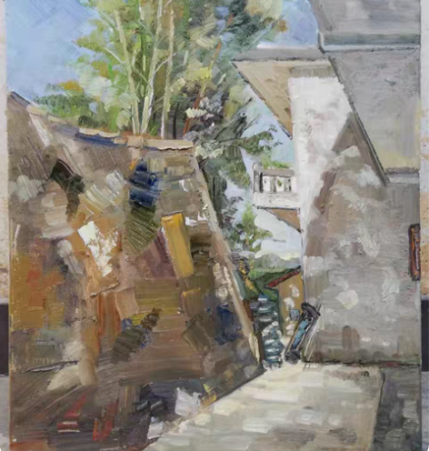 纯手绘细棉布油画， 尺寸：40*50， 有...