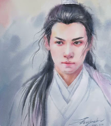 包邮水彩古风人物画、八开 感兴趣的话点“我...