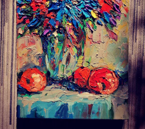 包邮印象派花卉006，手绘，油画（已出） ...