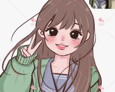 包邮May风甜橙风手绘q版头像定制真人照片...