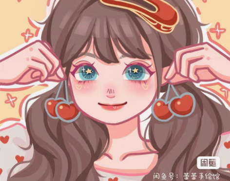 包邮动漫头像定制新款鸭鸭风手绘头像约稿Q版...