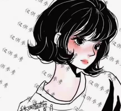 手绘头像Q版黑白风格 定制可爱漫画设计 情...
