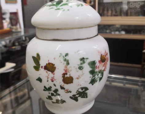 包邮品相完好的建国初期玻璃灯笼罐，老琉璃罐...