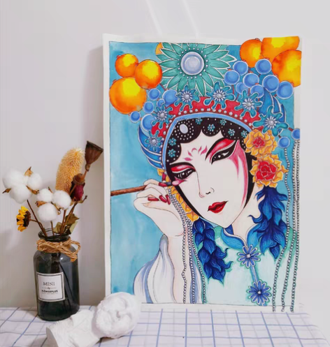 包邮装饰画系列 尺寸：4开  纯手绘马克笔...