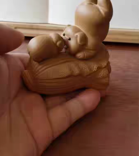 包邮宜兴紫砂茶宠摆件白菜倒立小猪雕塑功夫茶...