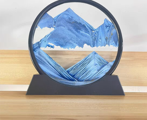 包邮创意3D流沙画沙漏摆件桌面装饰品摆件圆...