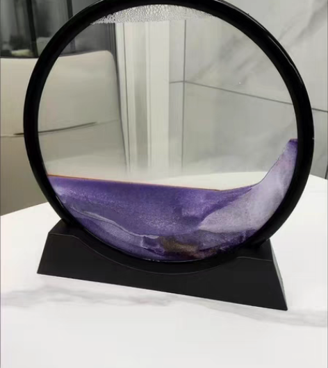 包邮流沙画摆件 艺术沙漏，梦幻紫 40出 ...